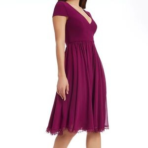 Dress the Population ruffle lace midi dress